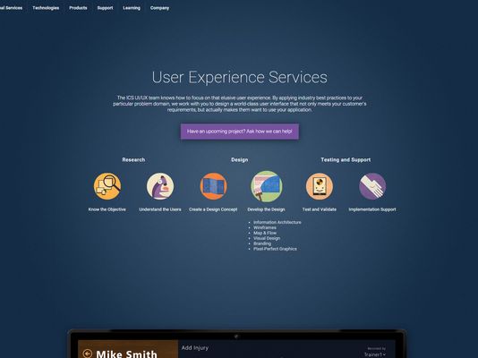 ICS User Experience Page